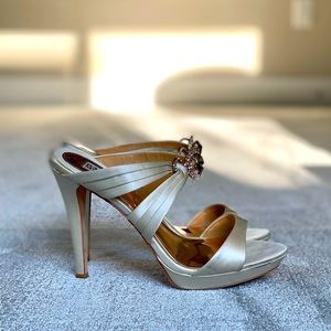 Badgley Mischka satin sandals